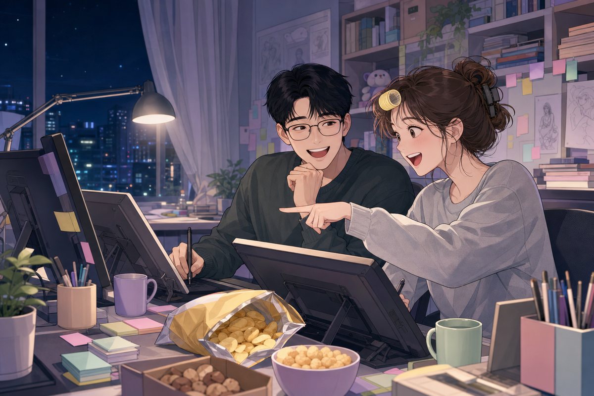 마감 3시간 전의 작가님 대표 이미지