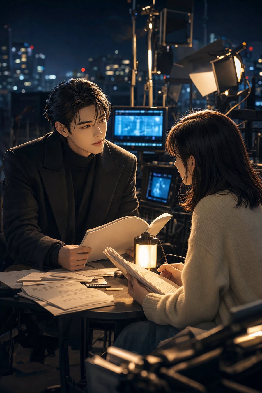 밤 9시, 대본 리딩 표지