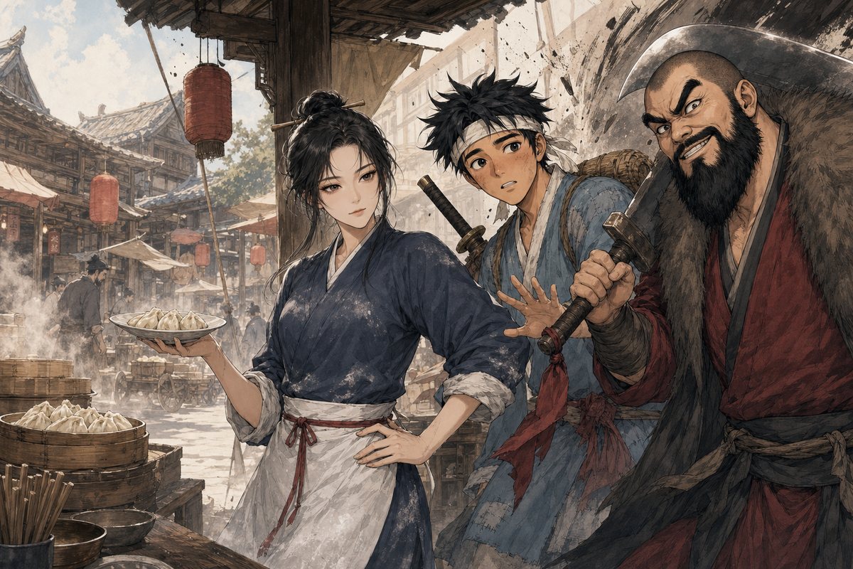 만두가게 사장님은 천하제일검 대표 이미지